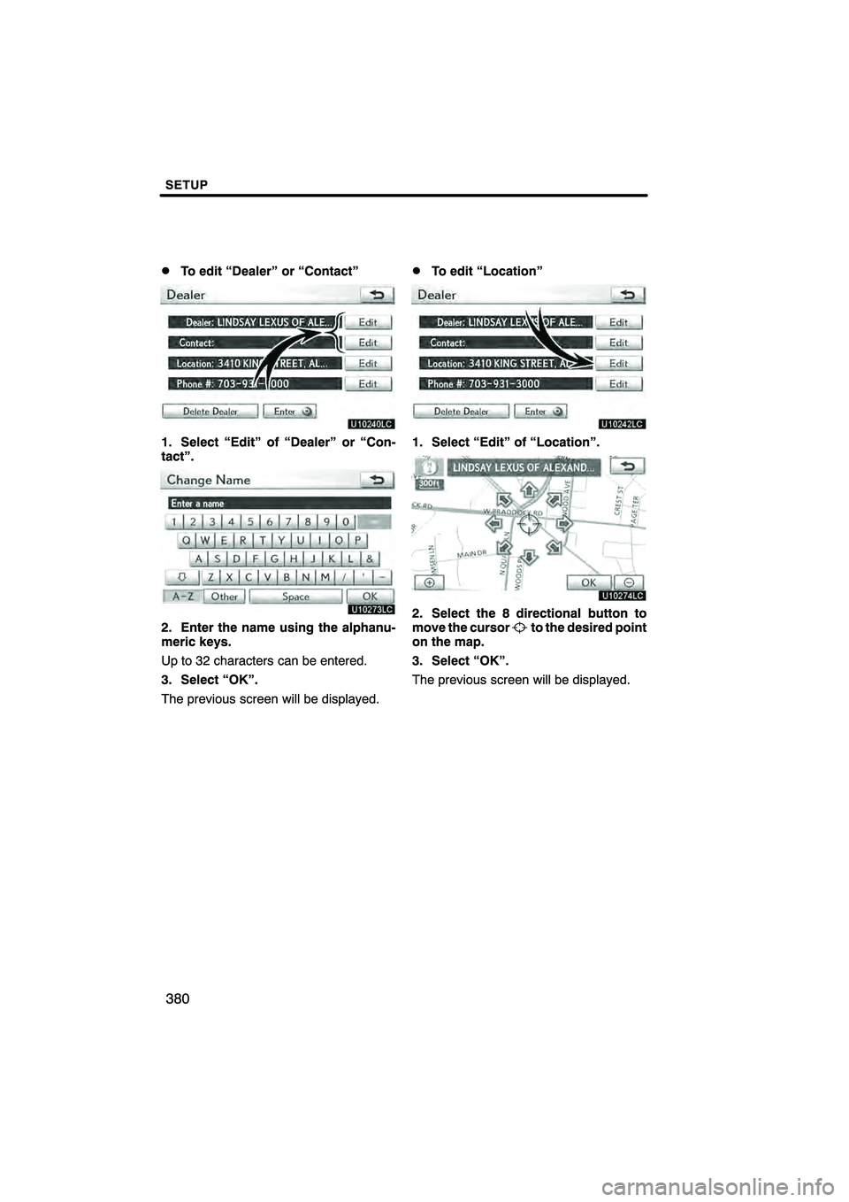 Lexus HS250h 2010  Navigation Manual 