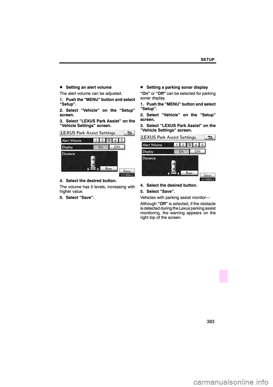 Lexus HS250h 2010  Navigation Manual 