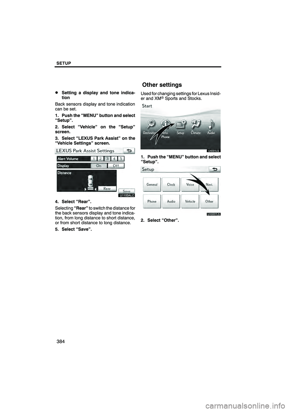 Lexus HS250h 2010  Navigation Manual 