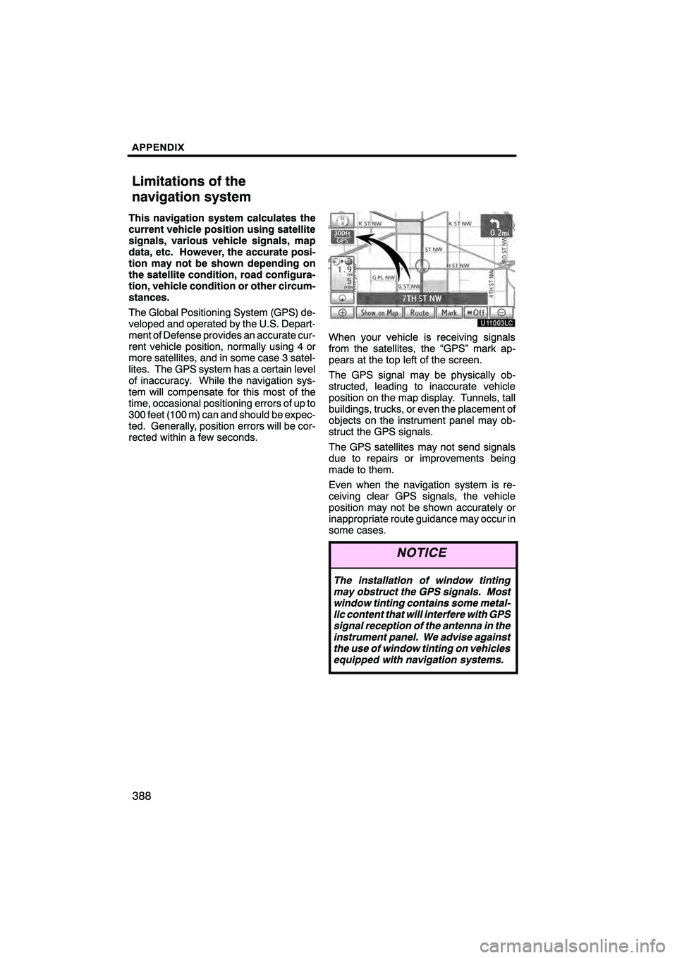 Lexus HS250h 2010  Navigation Manual 