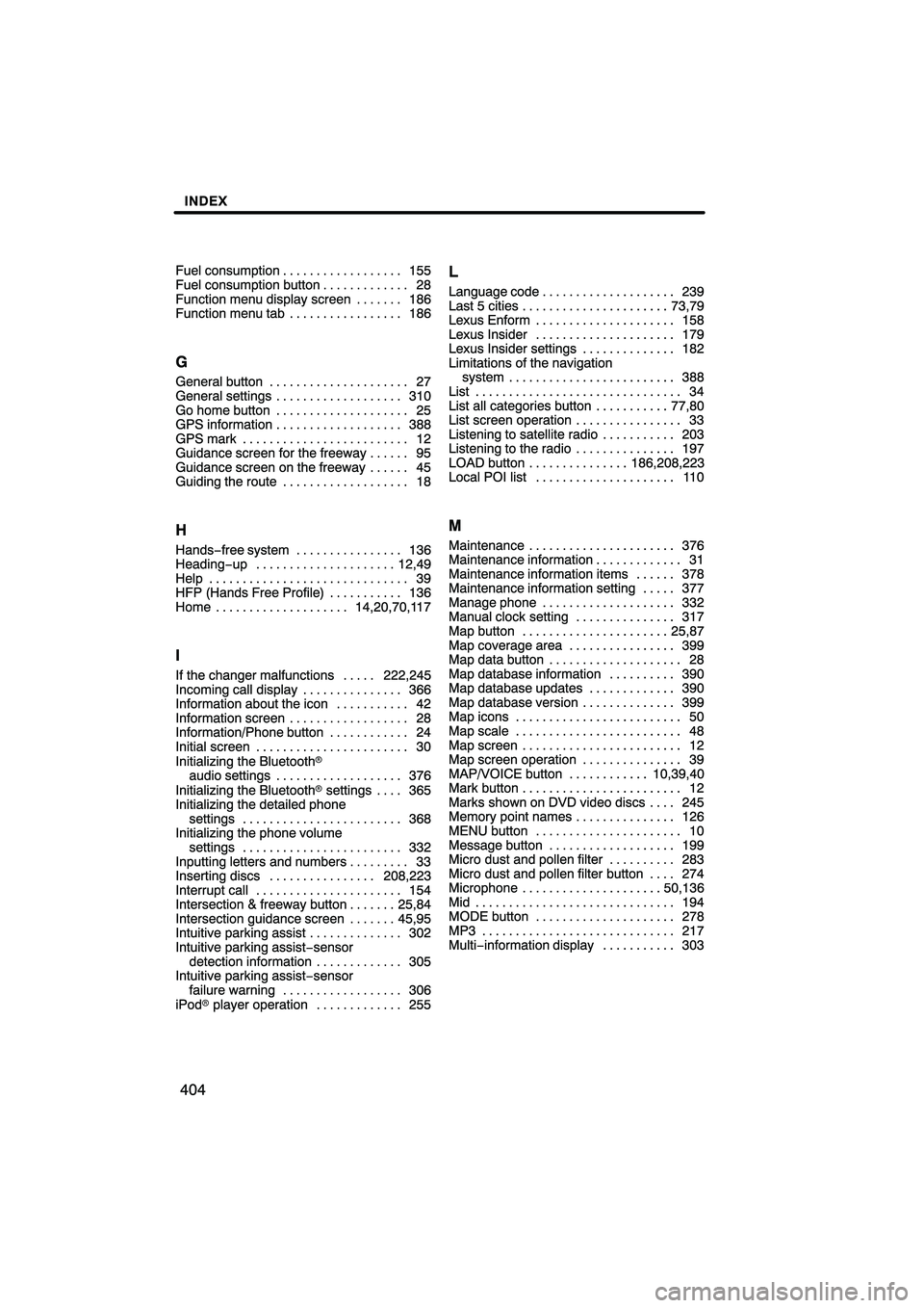 Lexus HS250h 2010  Navigation Manual 