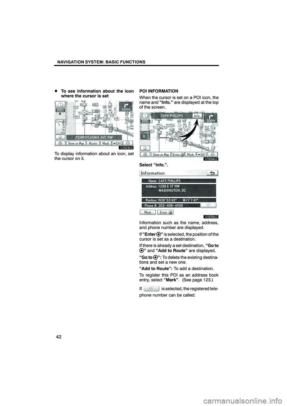 Lexus HS250h 2010  Navigation Manual 