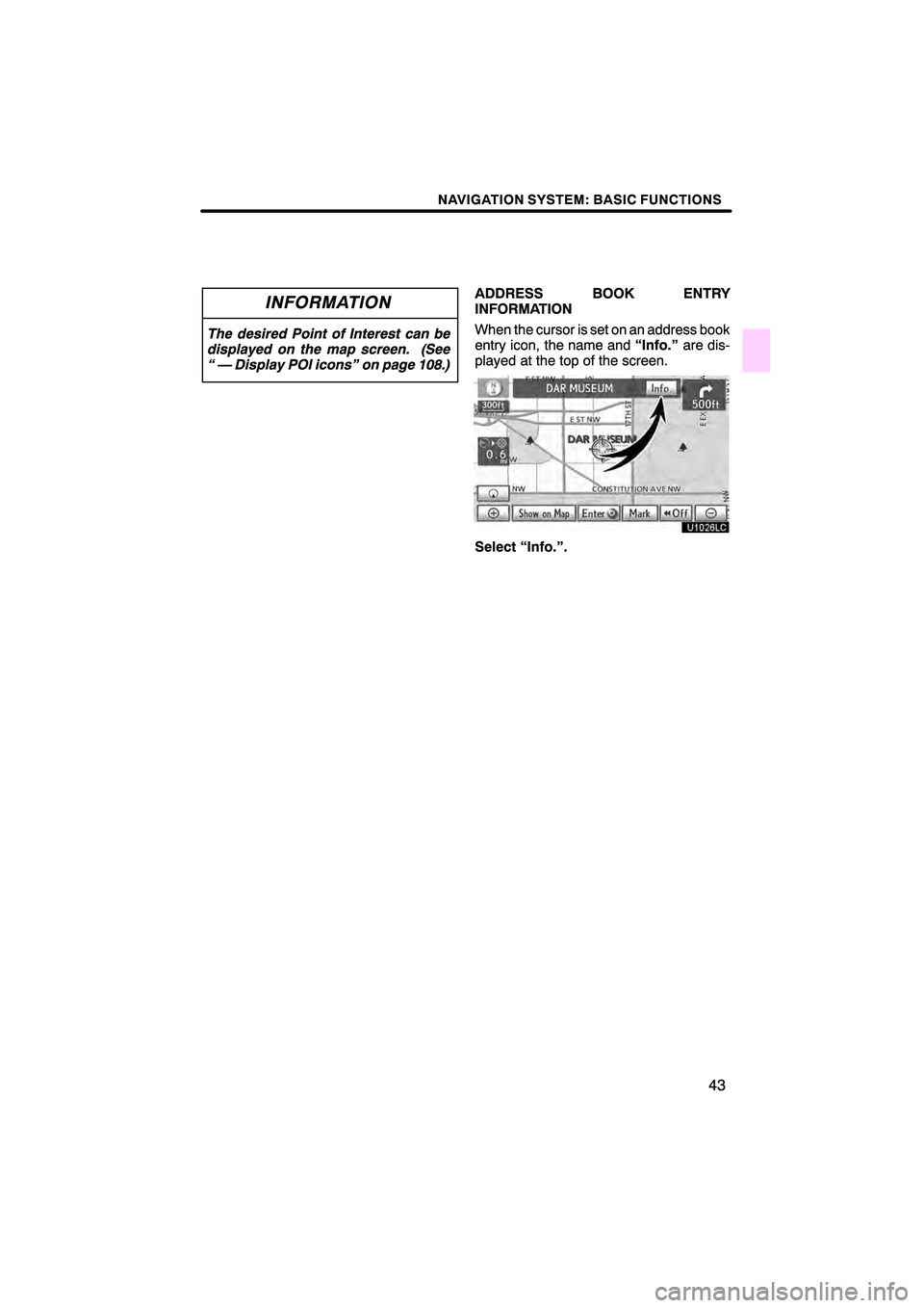Lexus HS250h 2010  Navigation Manual 