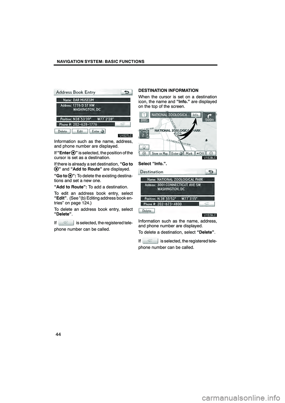 Lexus HS250h 2010  Navigation Manual 