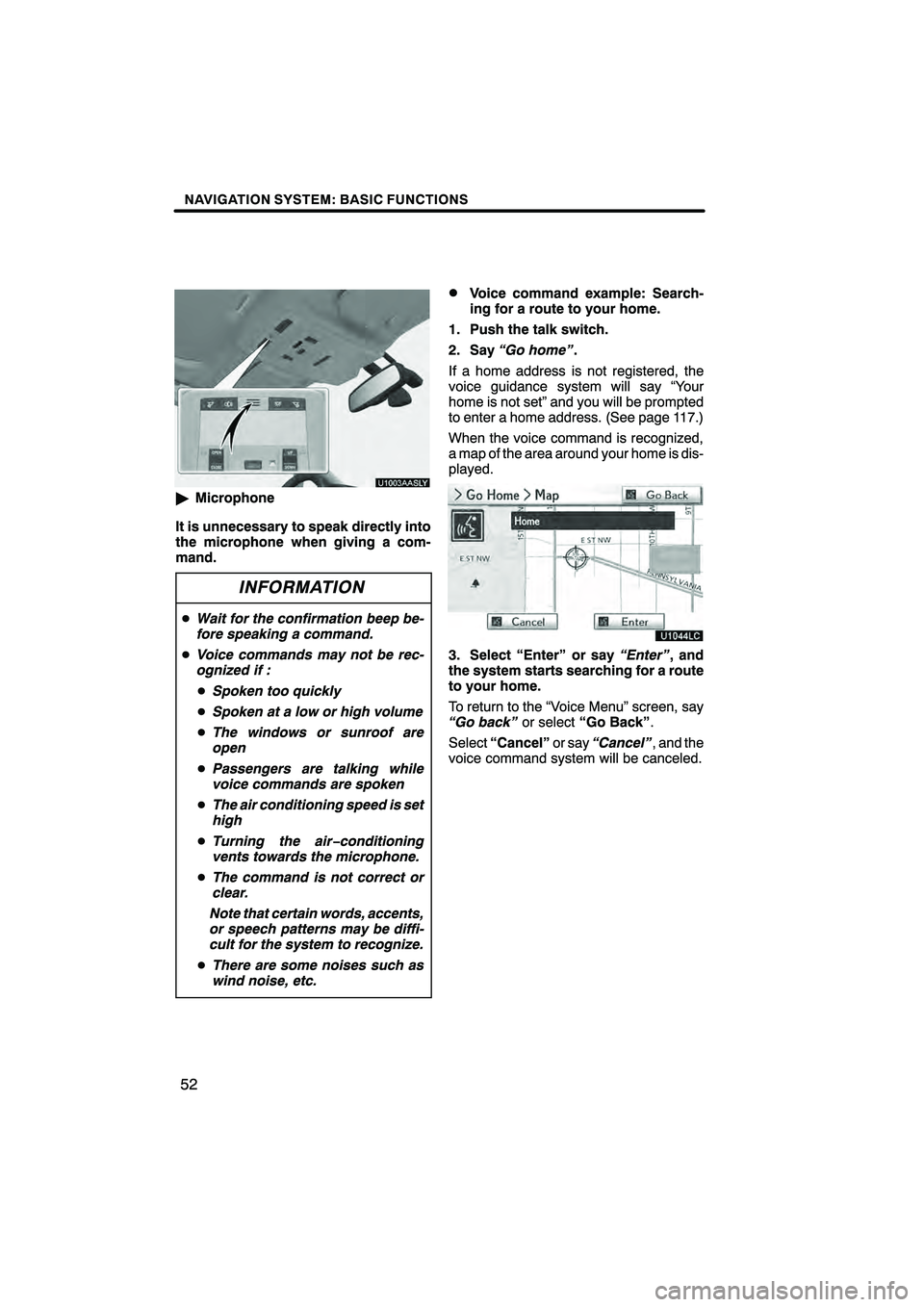 Lexus HS250h 2010  Navigation Manual 