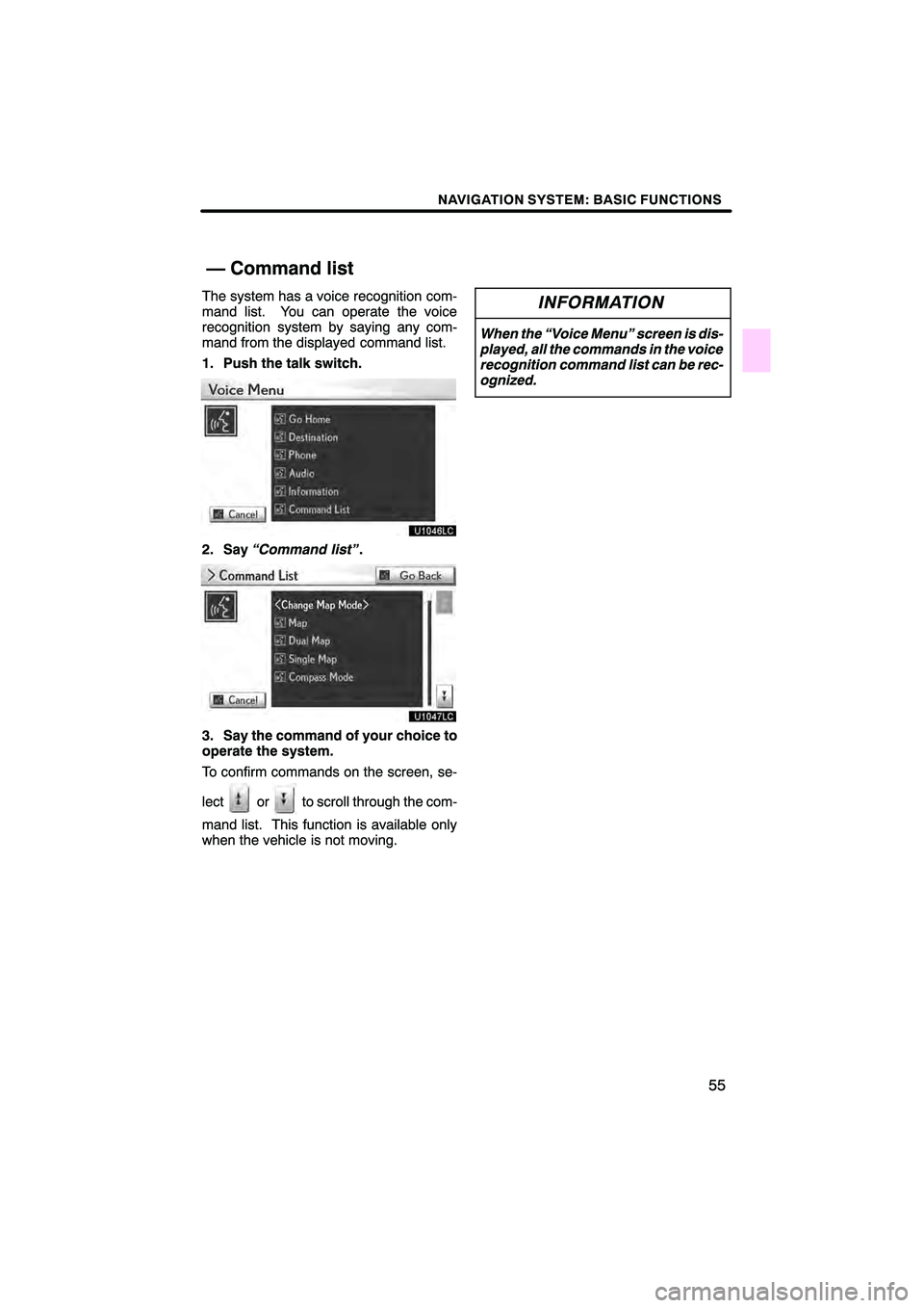Lexus HS250h 2010  Navigation Manual 