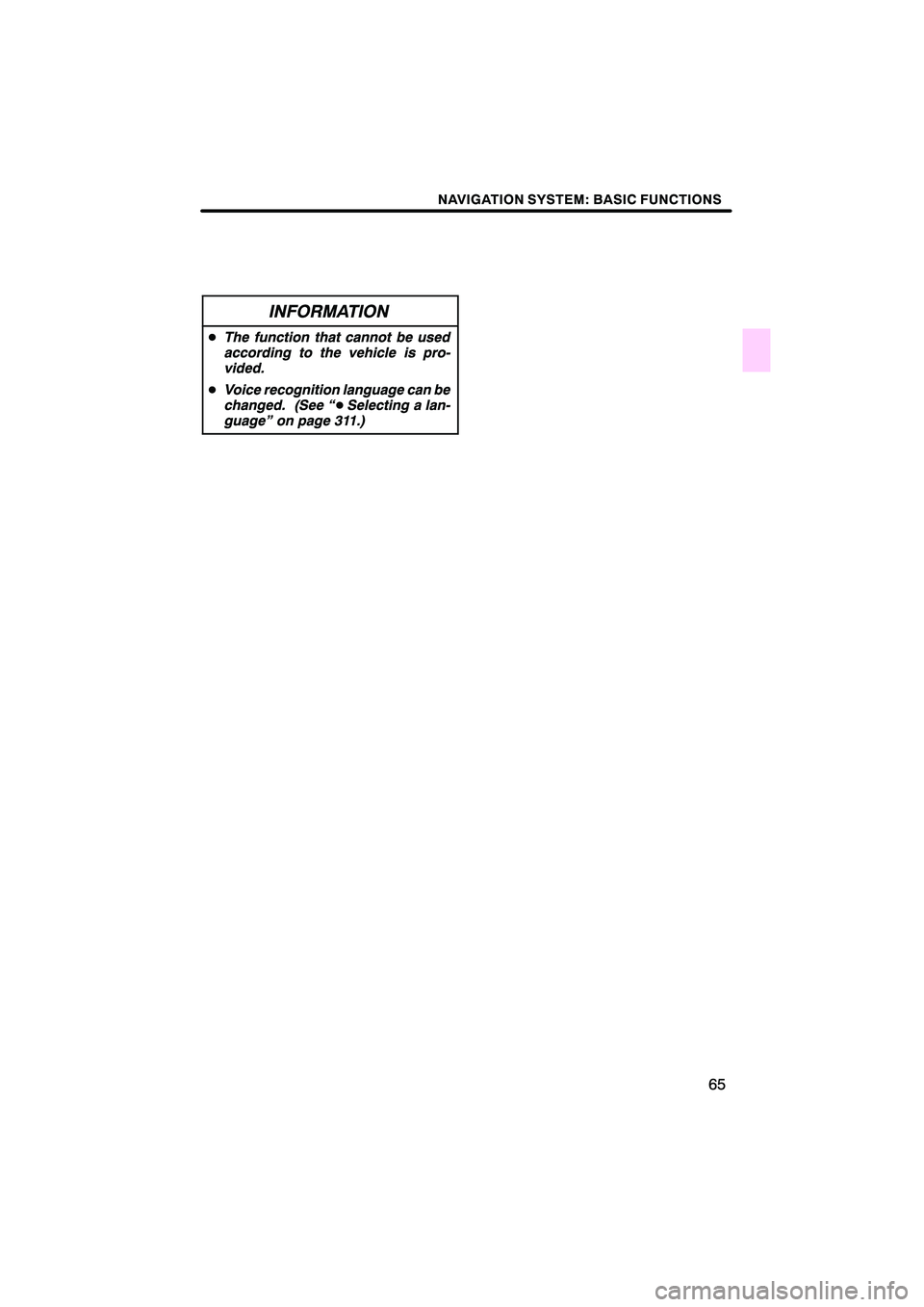 Lexus HS250h 2010  Navigation Manual 