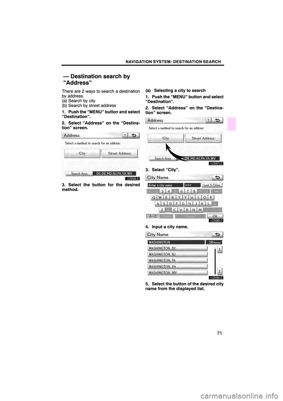 Lexus HS250h 2010  Navigation Manual 