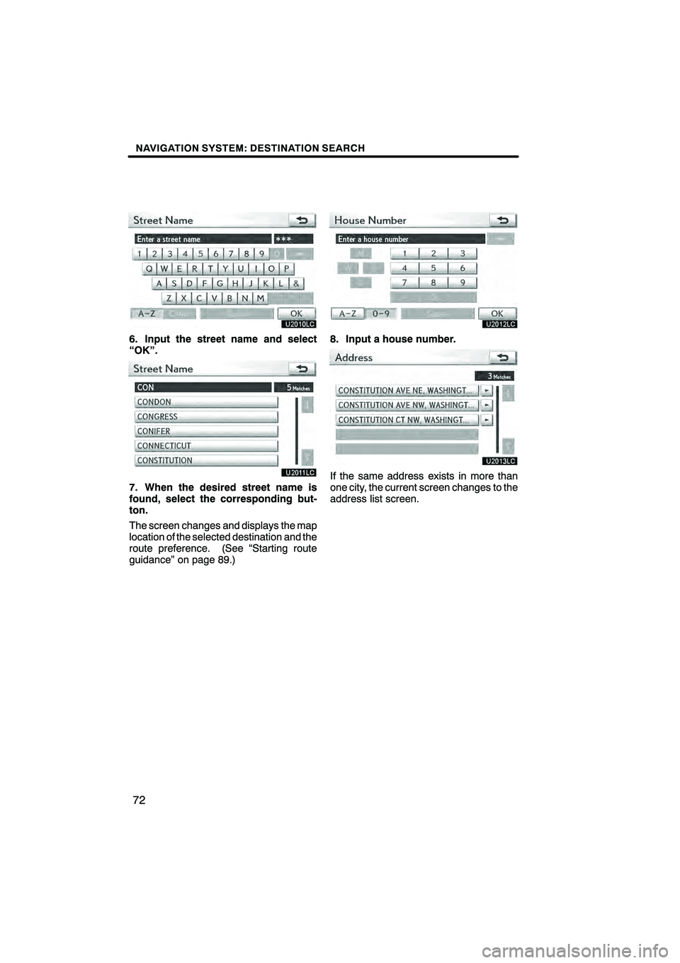 Lexus HS250h 2010  Navigation Manual 