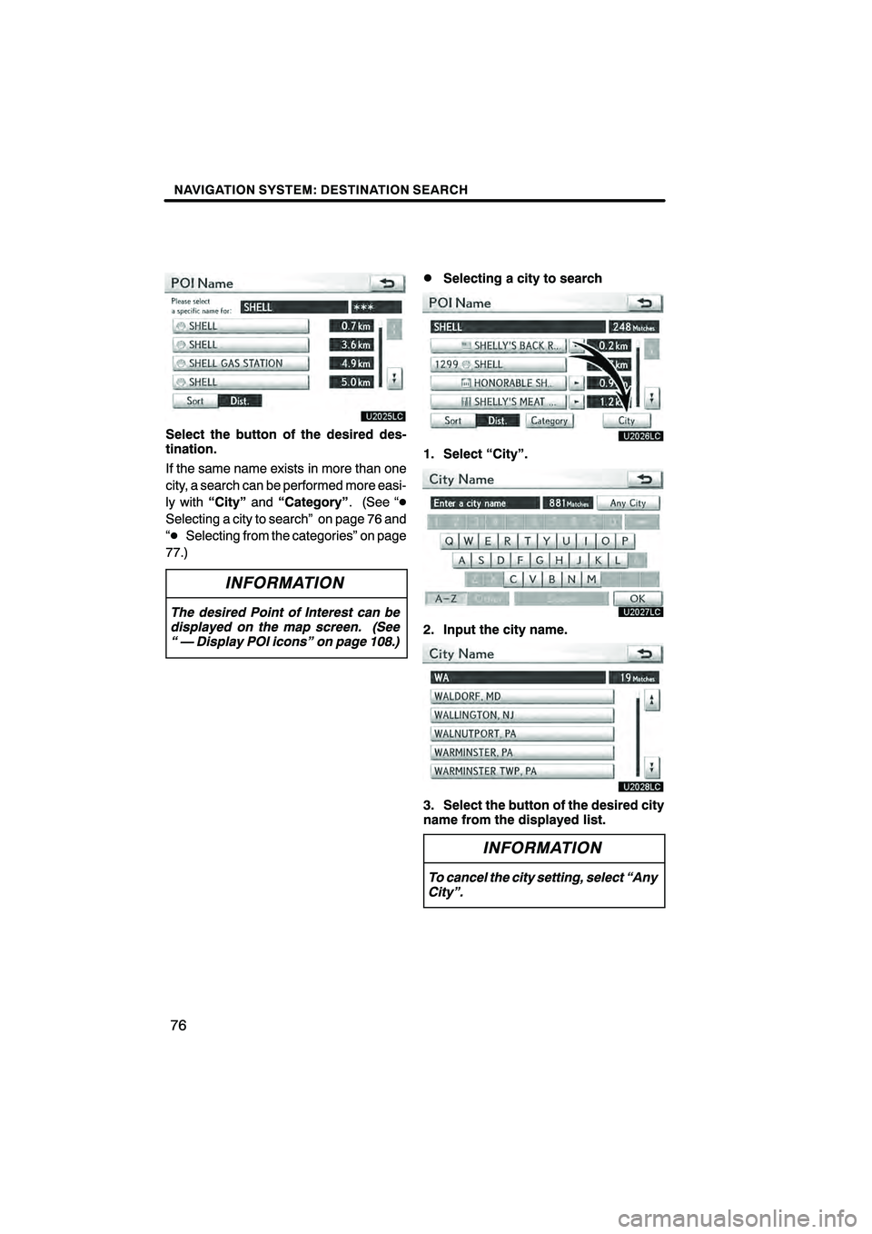 Lexus HS250h 2010  Navigation Manual 