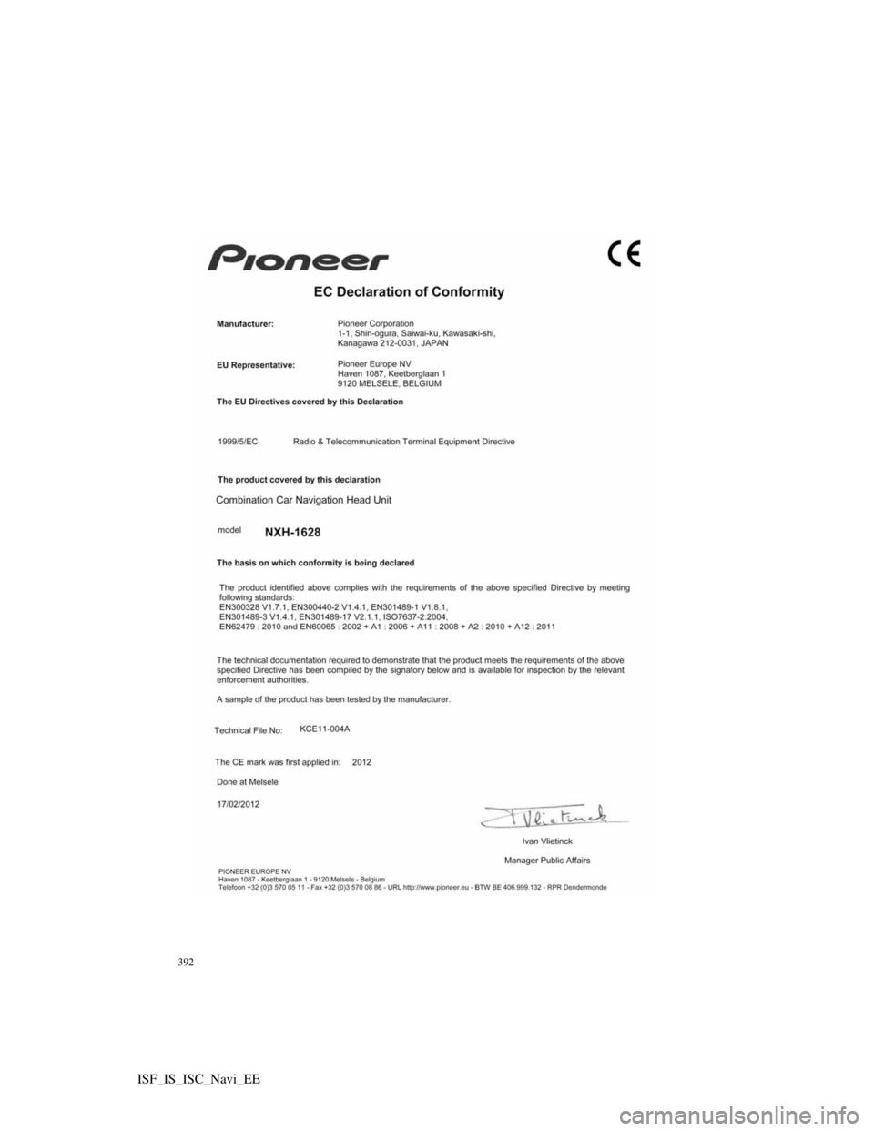 Lexus IS220d 2012  Navigation manual 392
ISF_IS_ISC_Navi_EE 