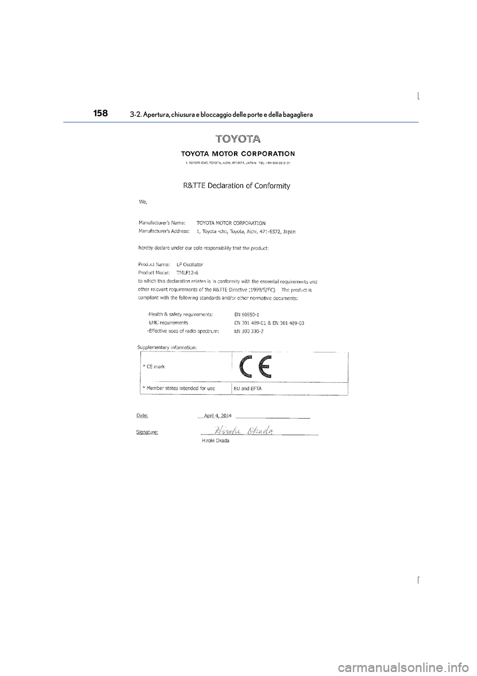 Lexus IS300h 2015  Manuale del proprietario (in Italian) 1583-2. Apertura, chiusura e bloccaggio delle porte e della bagagliera
IS300h_EL(OM53D60L) 