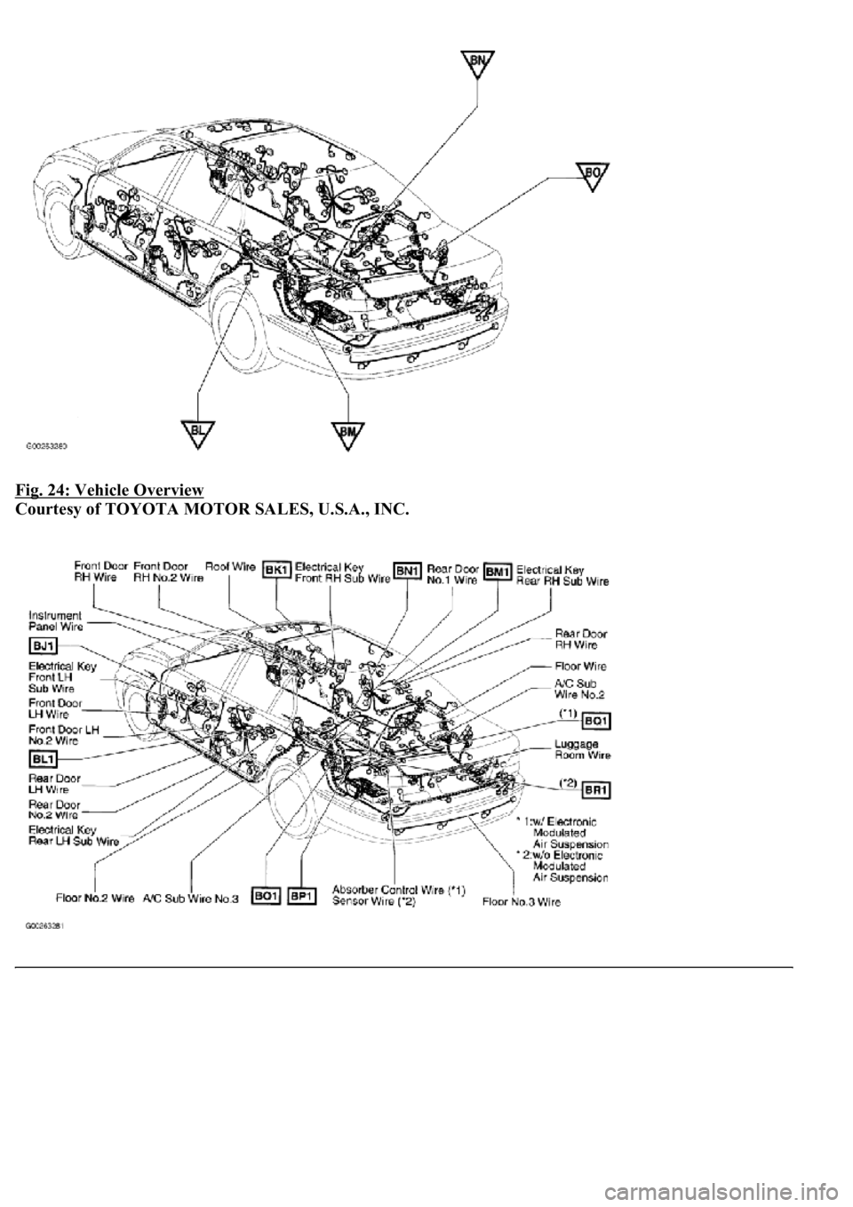 LEXUS LS430 2003  Factory Repair Manual Fig. 24: Vehicle Overview 
Courtesy of TOYOTA MOTOR SALES, U.S.A., INC.  