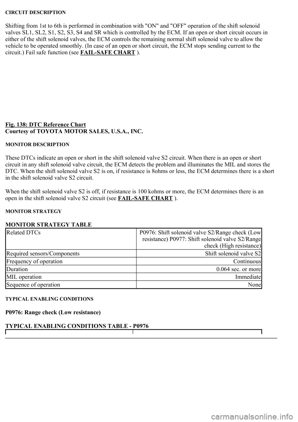 LEXUS LS430 2003  Factory Repair Manual CIRCUIT DESCRIPTION 
Shifting from 1st to 6th is performed in combination with "ON" and "OFF" operation of the shift solenoid 
valves SL1, SL2, S1, S2, S3, S4 and SR which is controlle