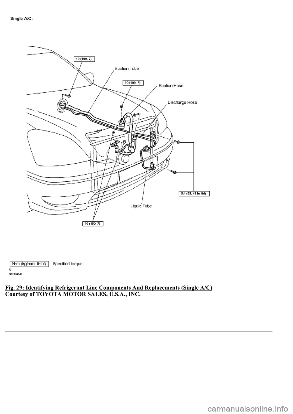 LEXUS LS430 2003  Factory Repair Manual Fig. 29: Identifying Refrigerant Line Components And Replacements (Single A/C) 
Courtesy of TOYOTA MOTOR SALES, U.S.A., INC. 