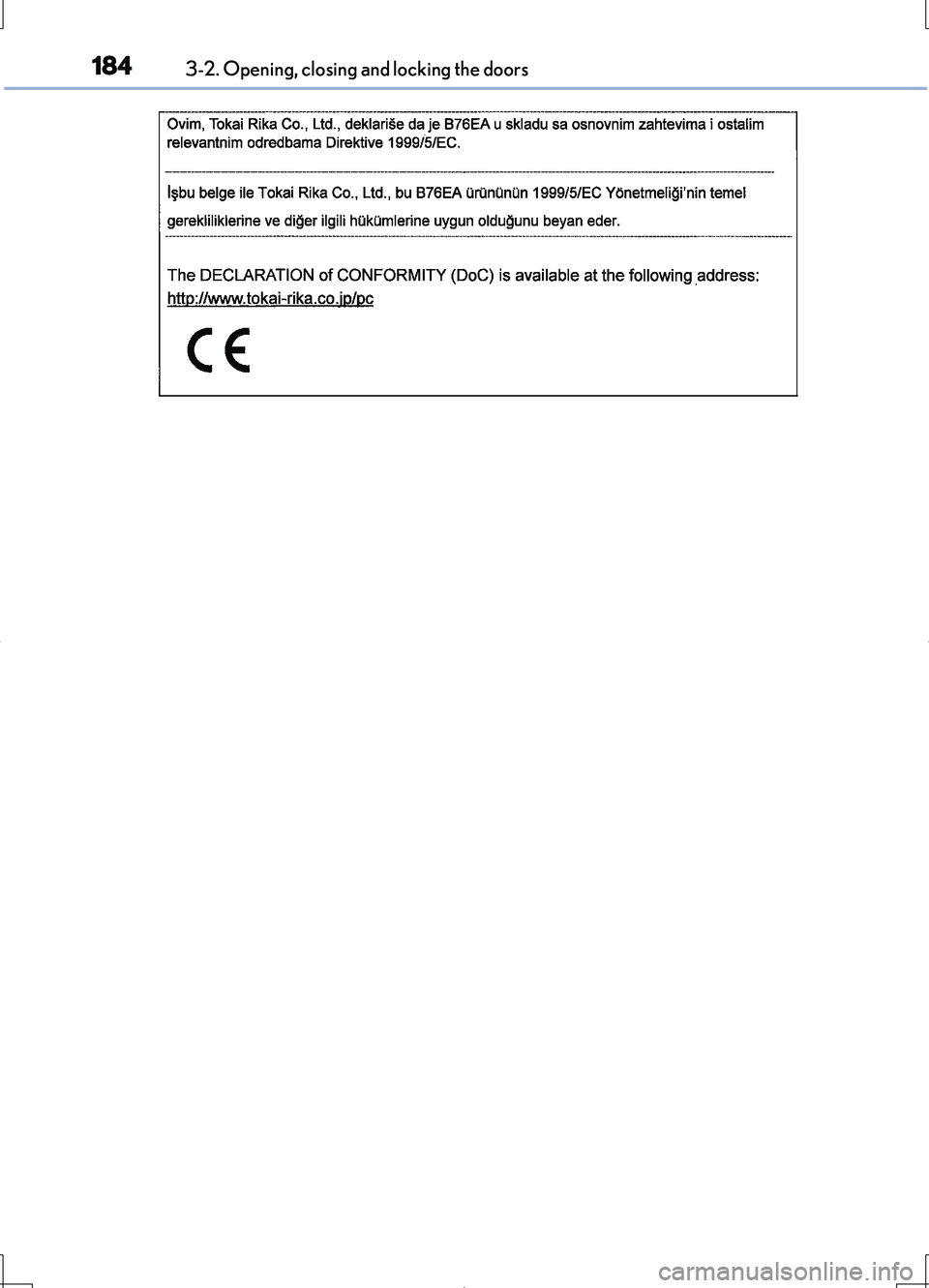 LEXUS LS460L 2016  Owners Manual 1843-2. Opening, closing and locking the doors
LS460/LS460L_GE (OM50G06E) 
