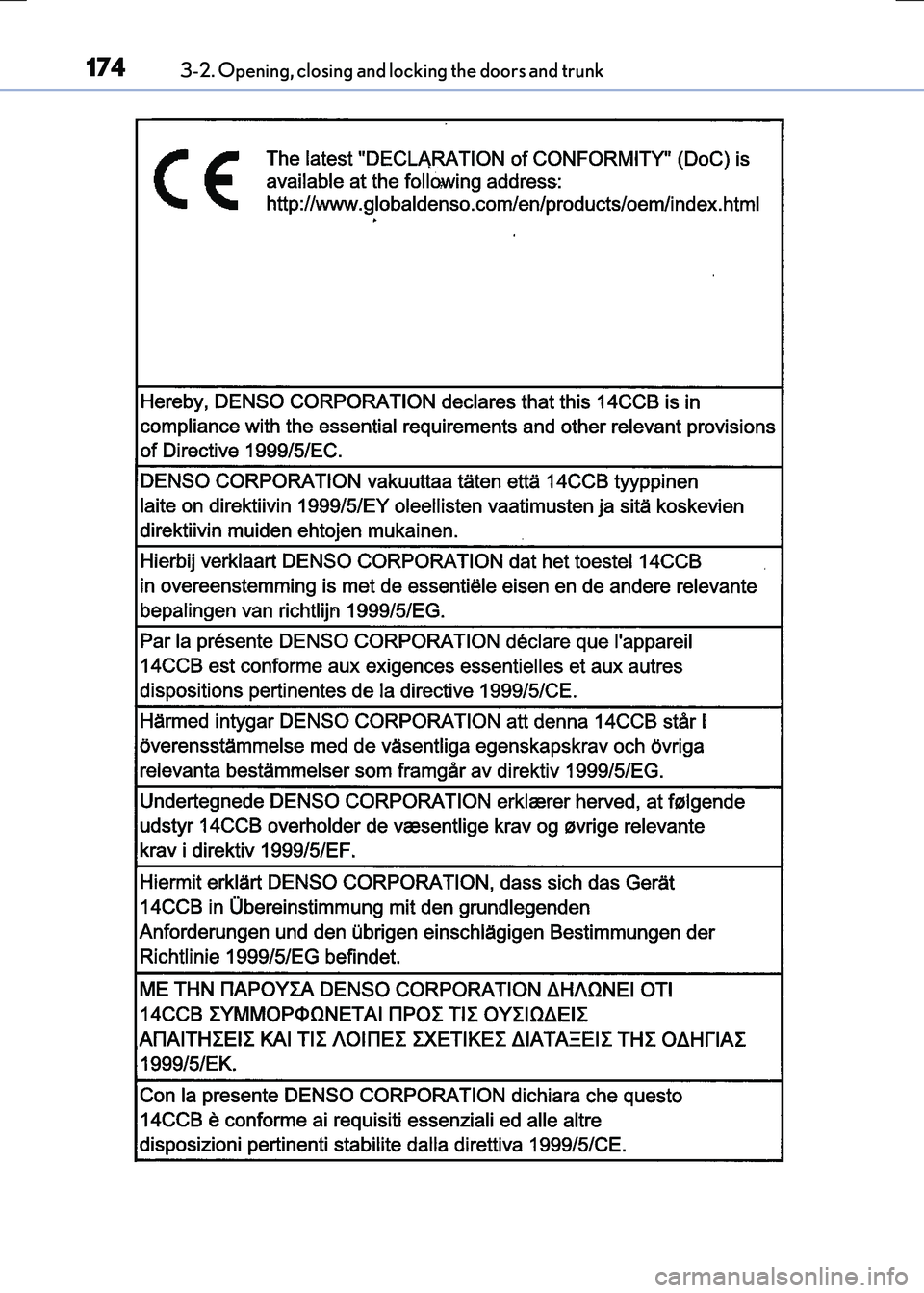 LEXUS RX300H 2017  Owners Manual 1743-2. Opening, closing and locking the doors and trunk
RC300h_EE(OM24740E) 