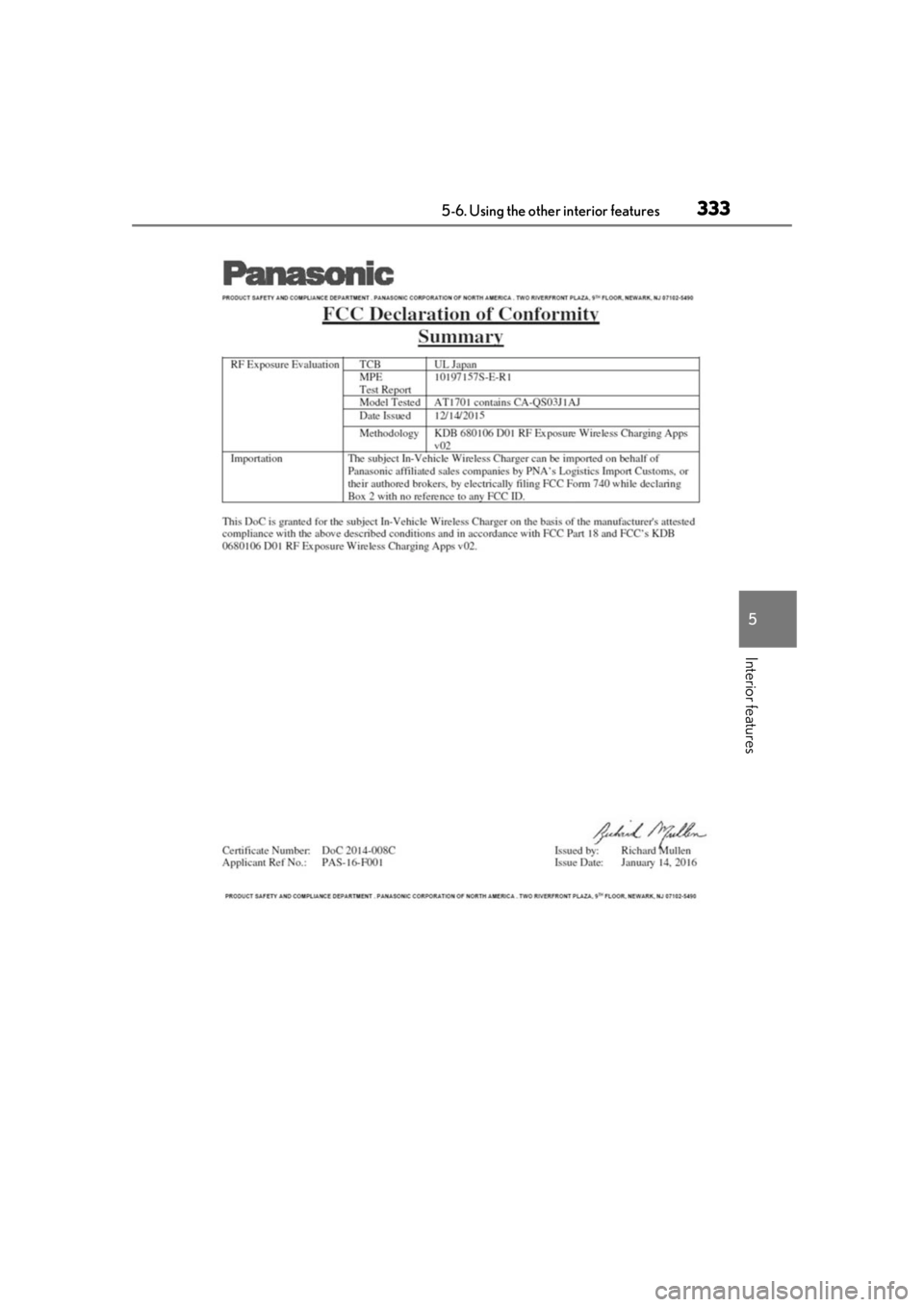 LEXUS RX350 2020  Owners Manual 3335-6. Using the other interior features
5
Interior features 