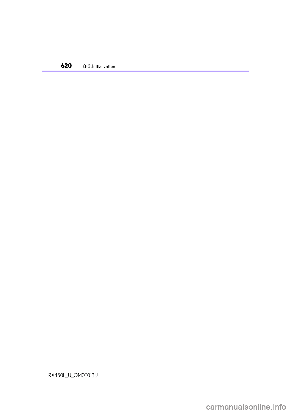 LEXUS RX450H 2016  Owners Manual 6208-3. Initialization
RX450h_U_OM0E013U 