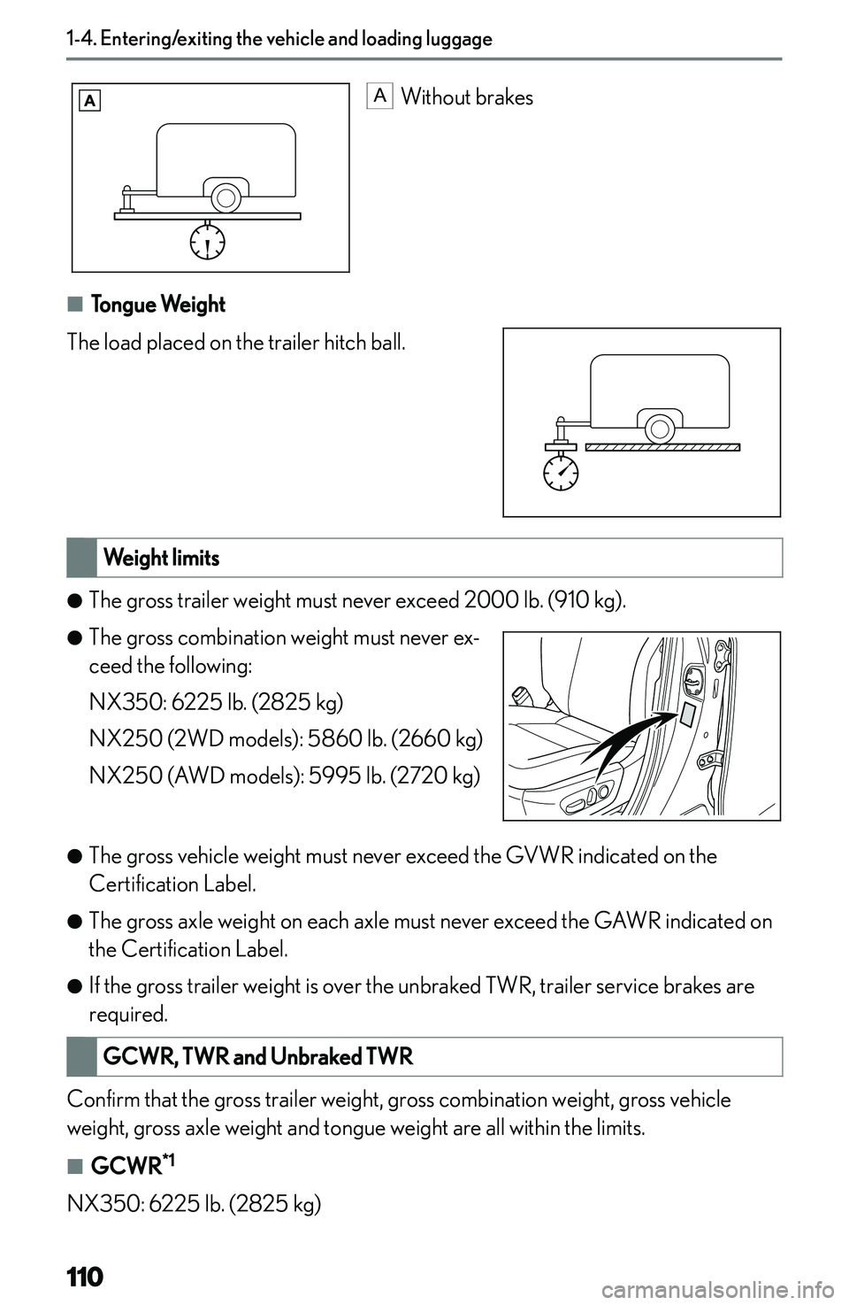 LEXUS NX250 350 2023  Owners Manual � �A�W�i�t�h�o�u�t� �b�r�a�k�e�s
�