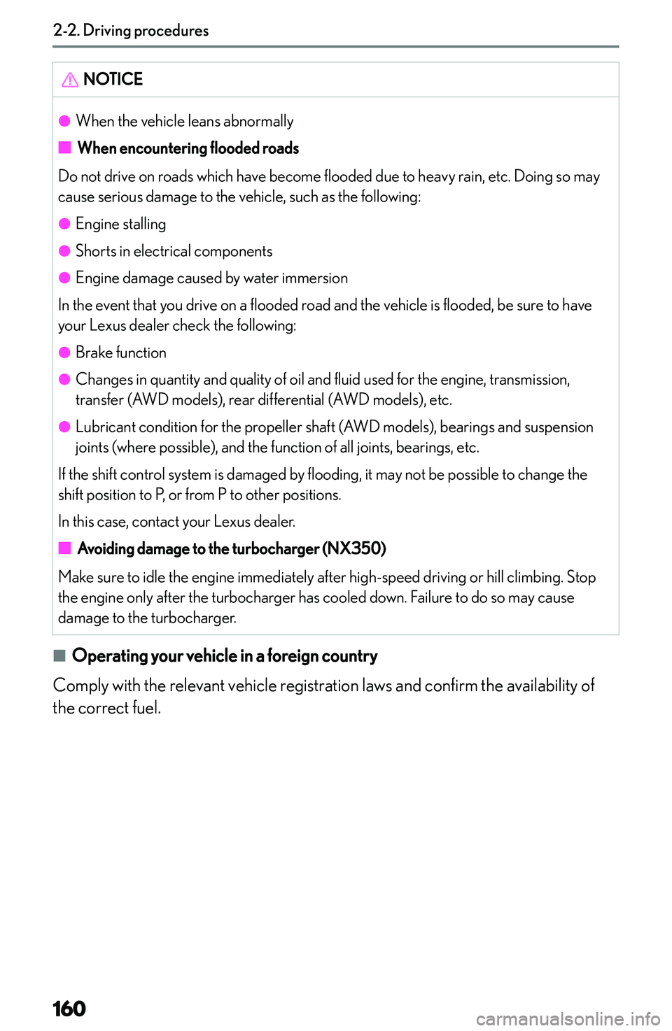 LEXUS NX250 350 2023  Owners Manual �N�O�T�I�C�E�