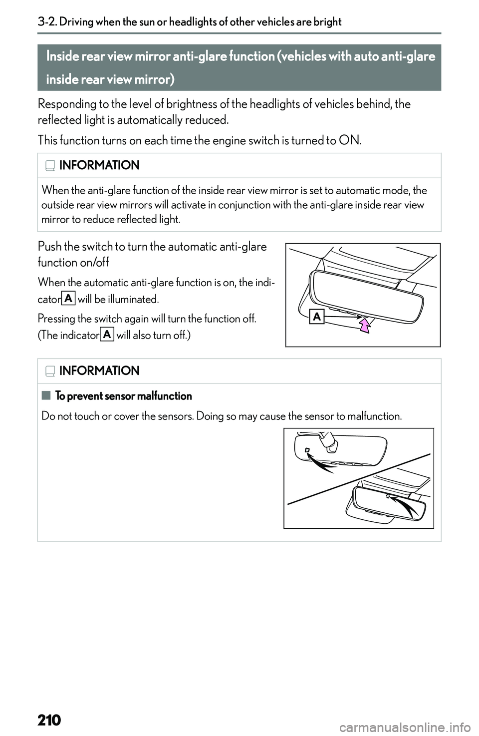 LEXUS NX250 350 2023  Owners Manual �I�n�s�i�d�e��r�e�a�r��v�i�e�w��m�i�r�r�o�r��a�n�t�i�-�g�l�a�r�e��f�u�n�c�t�i�o�n��(�v�e�h�i�c�l�e�s��w�i�t�h��a�u�t�o��a�n�t�i�-�g�l�a�r�e�i�n�s�i�d�e��r�e�a�r��v�i�e�w��m�i�r�r�o�r�)
�R�