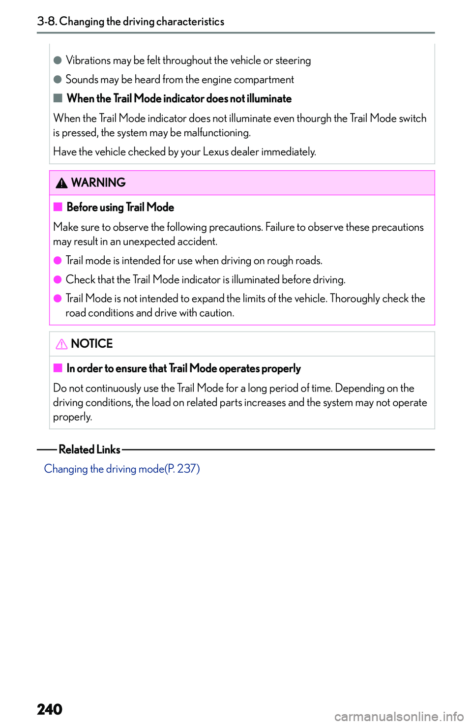 LEXUS NX250 350 2023  Owners Manual �