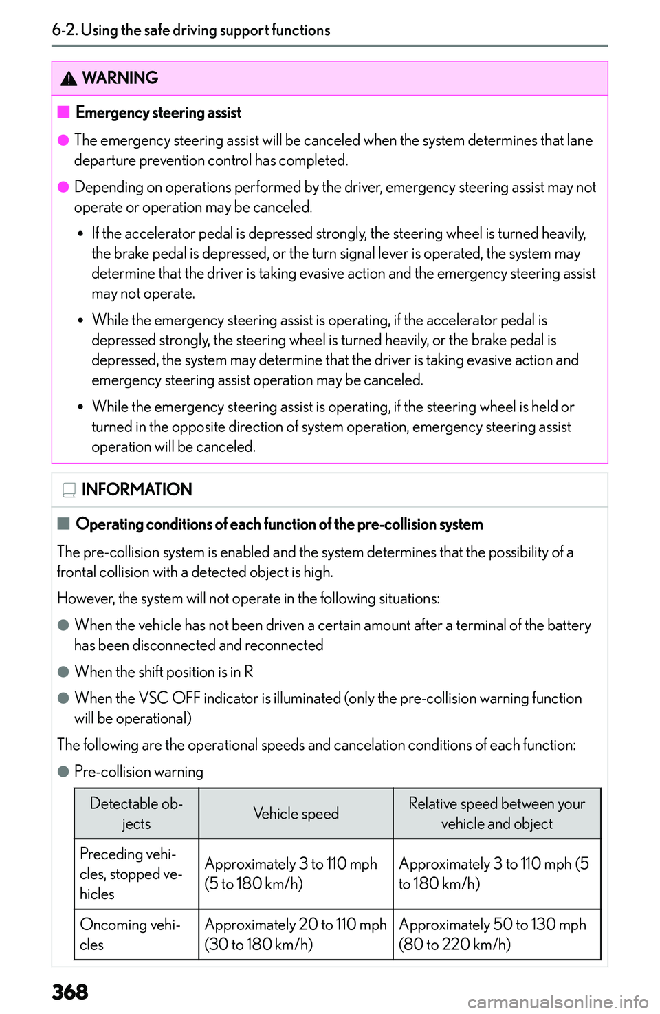 LEXUS NX250 350 2023  Owners Manual �W�A�R�N�I�N�G�
