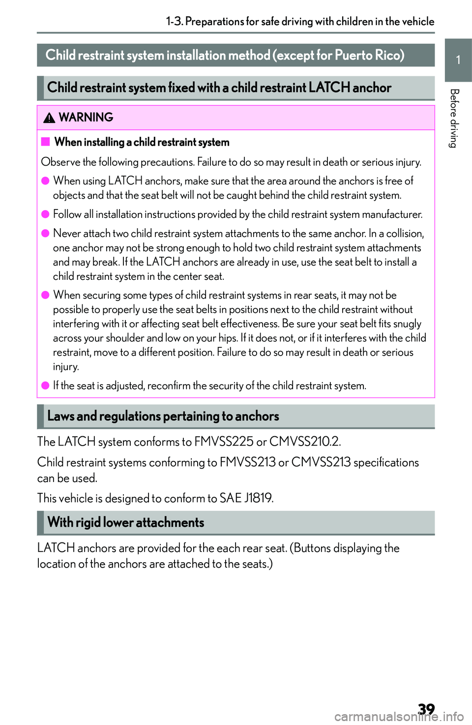 LEXUS NX250 350 2023  Owners Manual �C�h�i�l�d��r�e�s�t�r�a�i�n�t��s�y�s�t�e�m��i�n�s�t�a�l�l�a�t�i�o�n��m�e�t�h�o�d��(�e�x�c�e�p�t��f�o�r��P�u�e�r�t�o��R�i�c�o�)
�C�h�i�l�d��r�e�s�t�r�a�i�n�t��s�y�s�t�e�m��f�i�x�e�d��w�i�t�