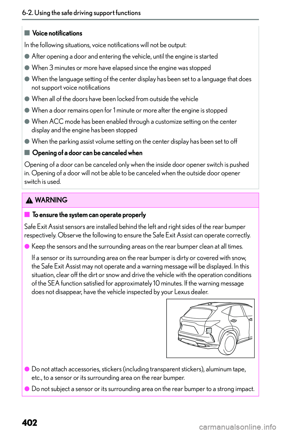 LEXUS NX250 350 2023  Owners Manual �
