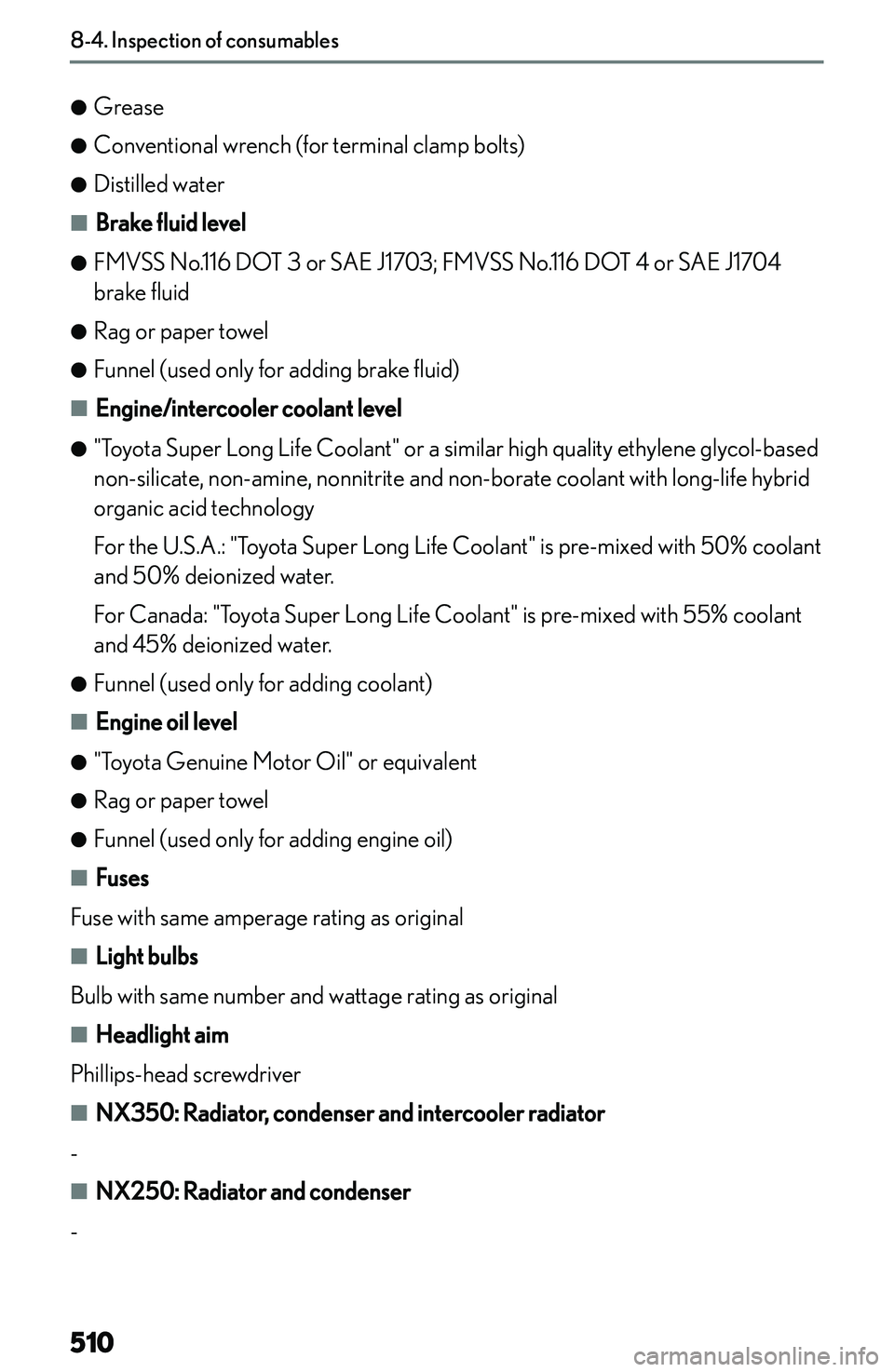 LEXUS NX250 350 2023  Owners Manual �