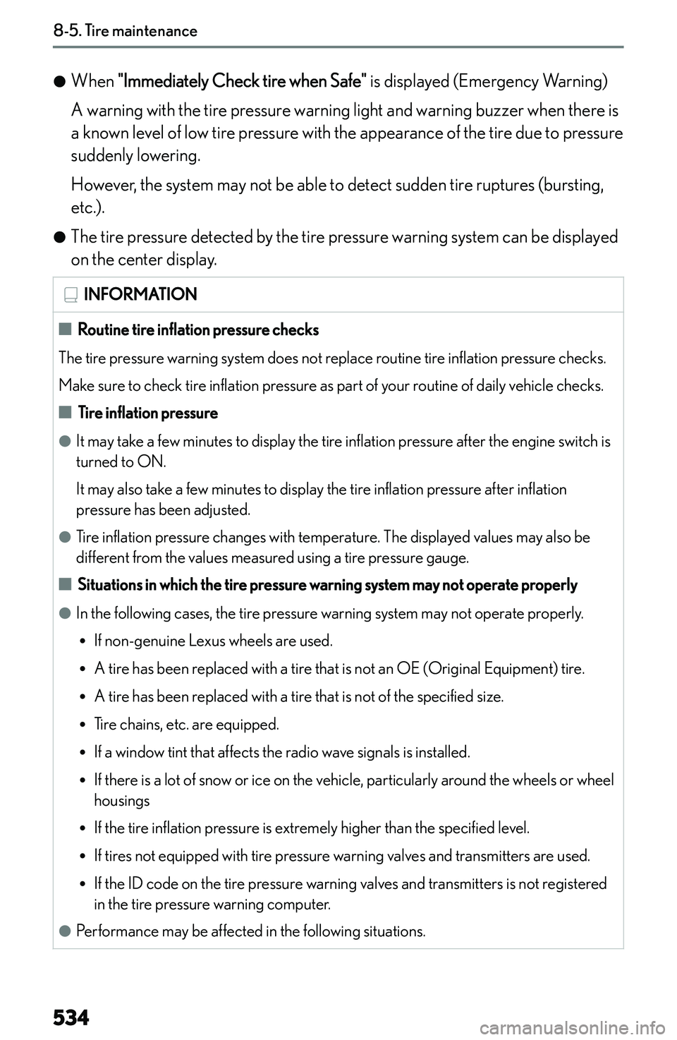 LEXUS NX250 350 2023  Owners Manual �