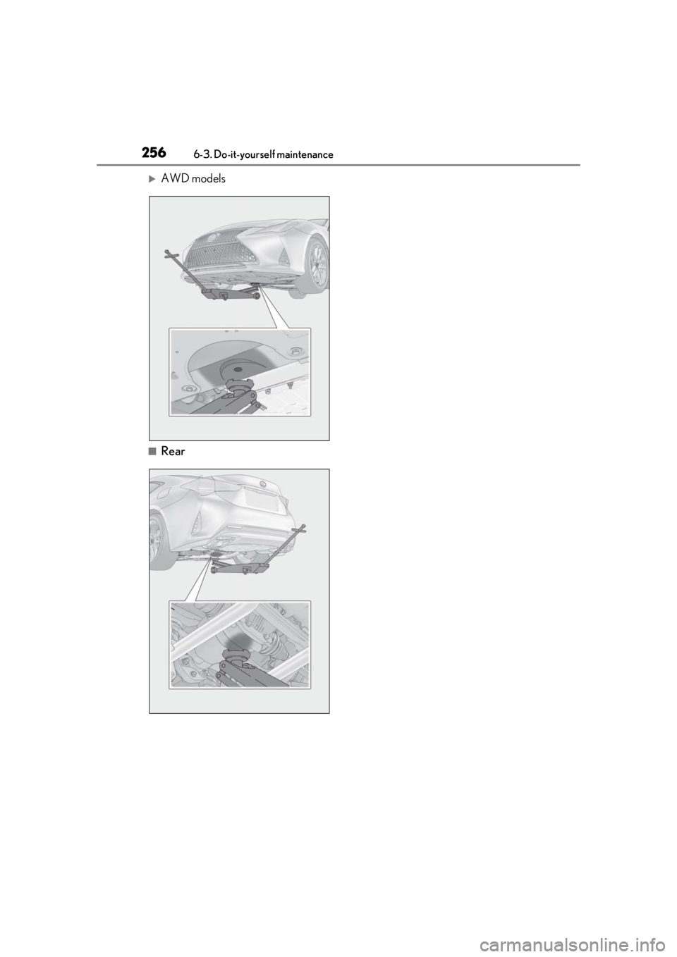 LEXUS RC300 2021  Owners Manual 2566-3. Do-it-yourself maintenance
AWD models
■Rear 