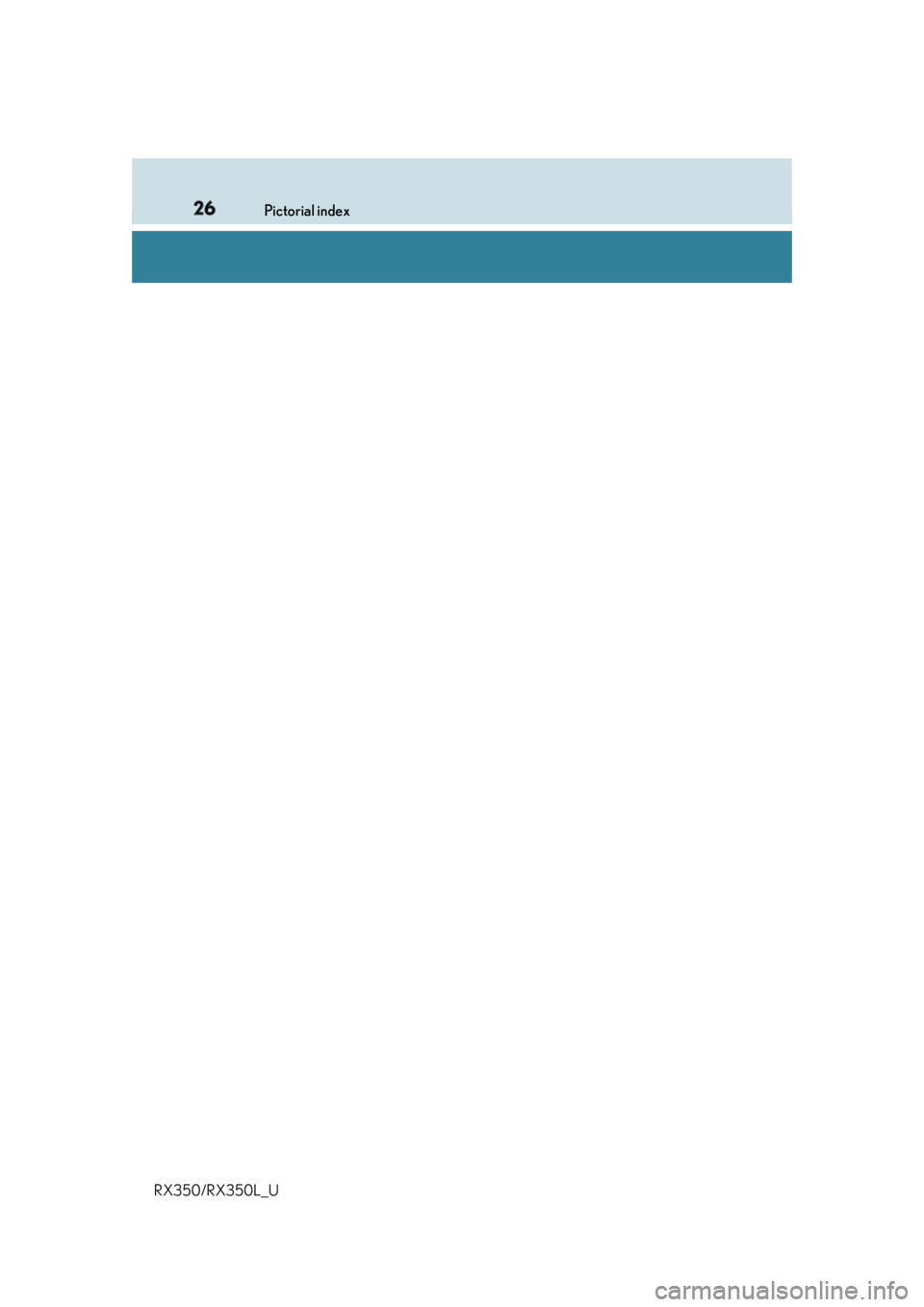 LEXUS RX350 2019  Owners Manual 26 Pictorial index
RX350/RX350L_U 