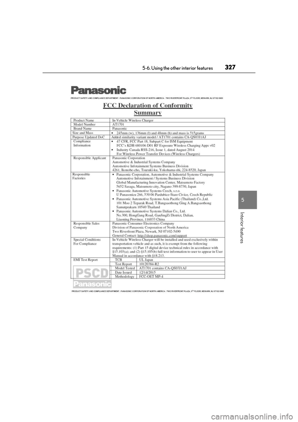 LEXUS RX350 2021  Owners Manual 3275-6. Using the other interior features
5
Interior features 