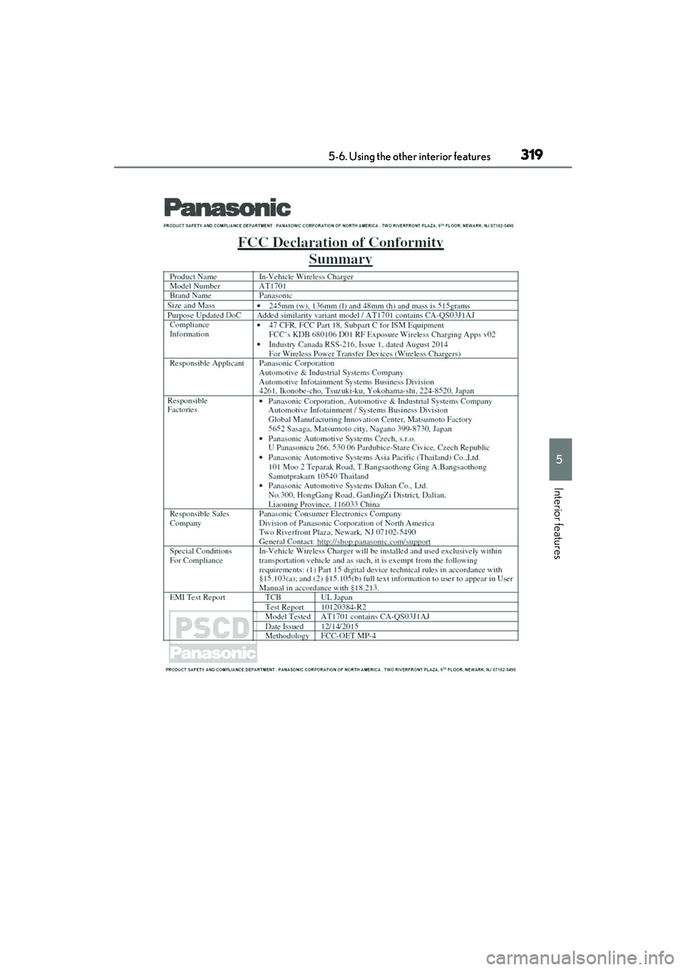 LEXUS RX350 2022  Owners Manual 3195-6. Using the other interior features
5
Interior features 