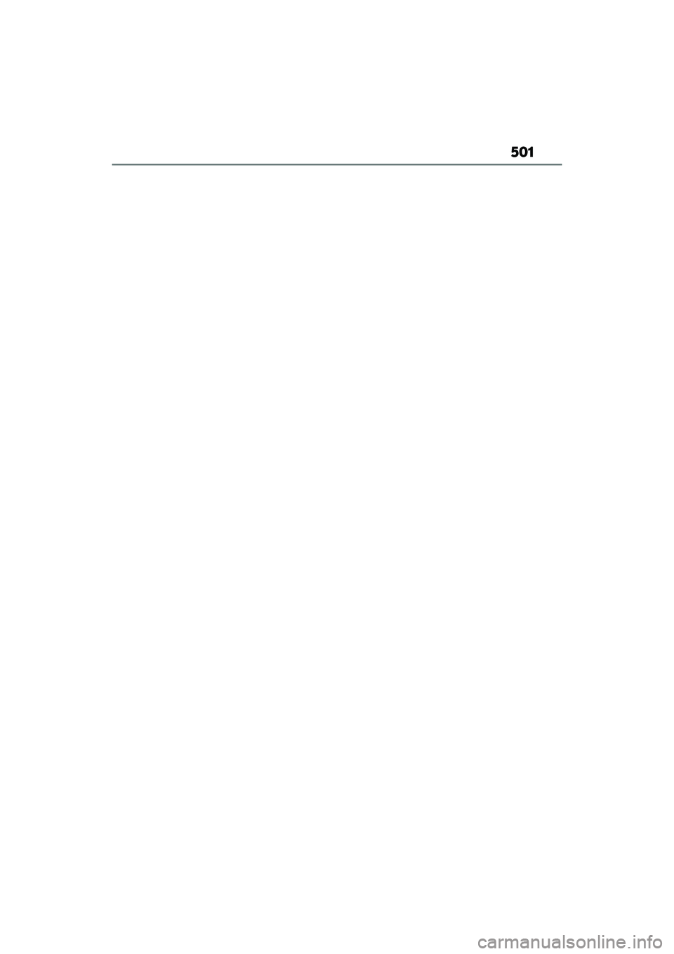 LEXUS RX350 2022  Owners Manual 501 