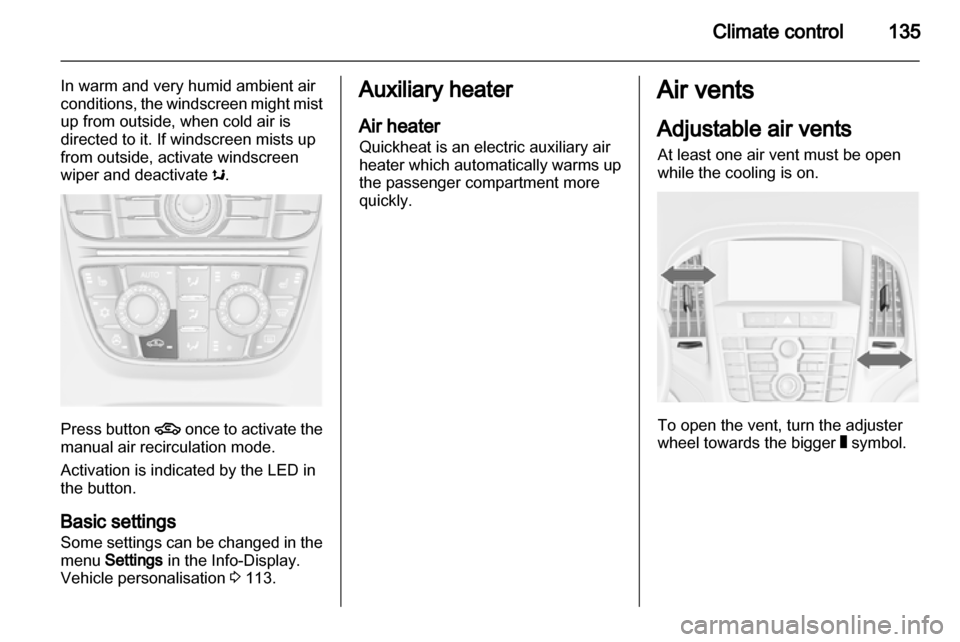OPEL ASTRA J 2011.5  Owners Manual 