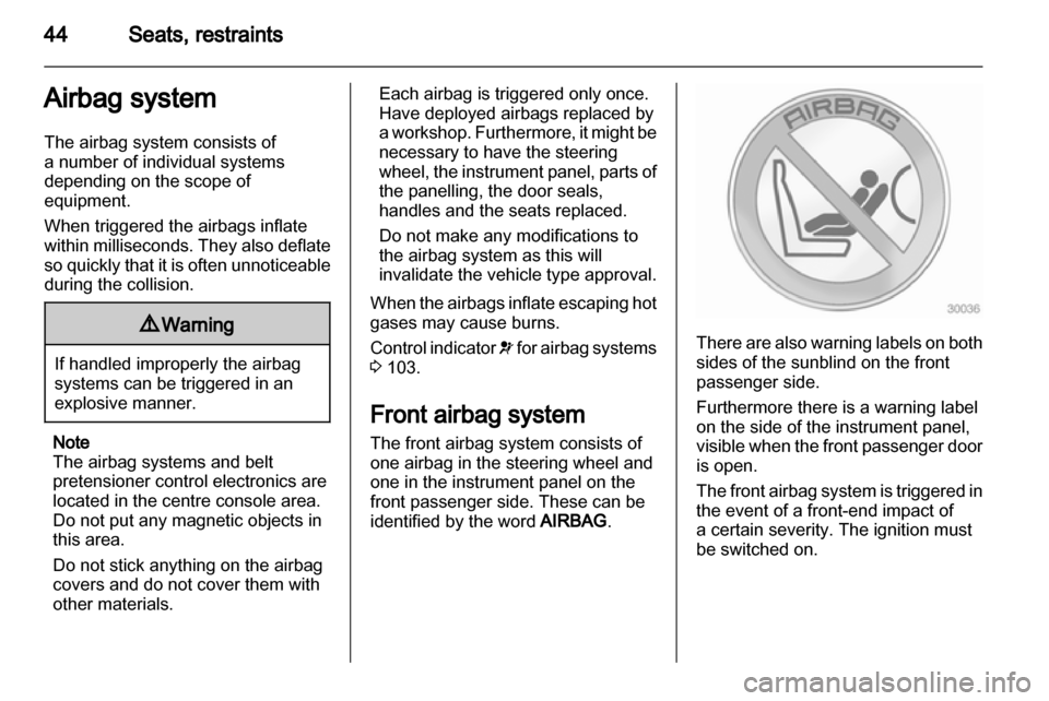 OPEL ASTRA J HB5 & ST 2012  Owners Manual 