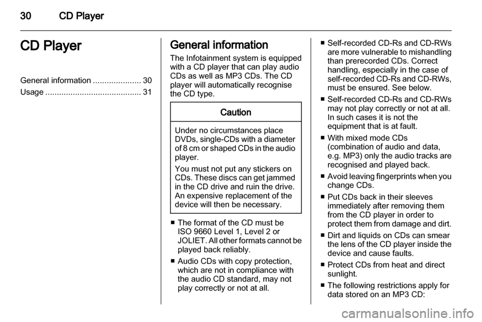 OPEL COMBO 2011  Infotainment system 