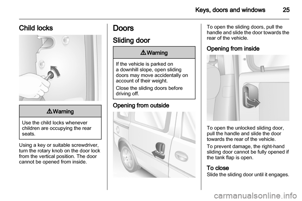 OPEL COMBO 2011.5  Owners Manual 