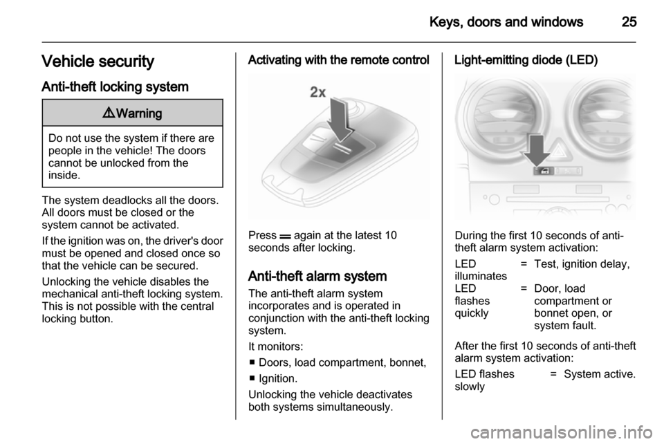 OPEL CORSA 2010.5  Owners Manual 