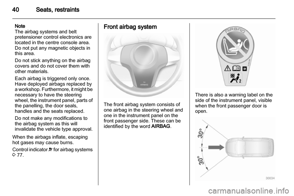 OPEL CORSA 2010.5  Owners Manual 
