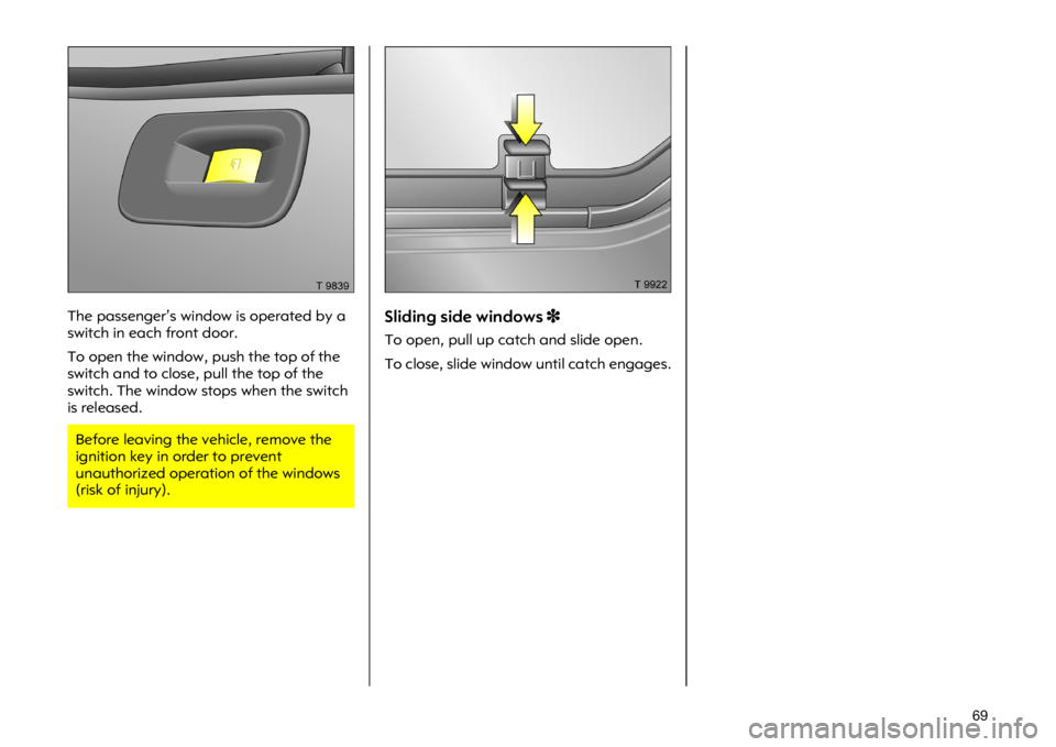 OPEL VIVARO 2011  Owners Manual ���7�K�H �S�D�V�V�H�Q�J�H�U�