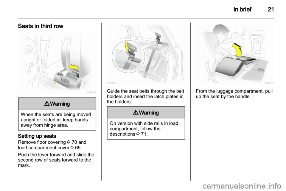 OPEL ZAFIRA 2010  Owners Manual 