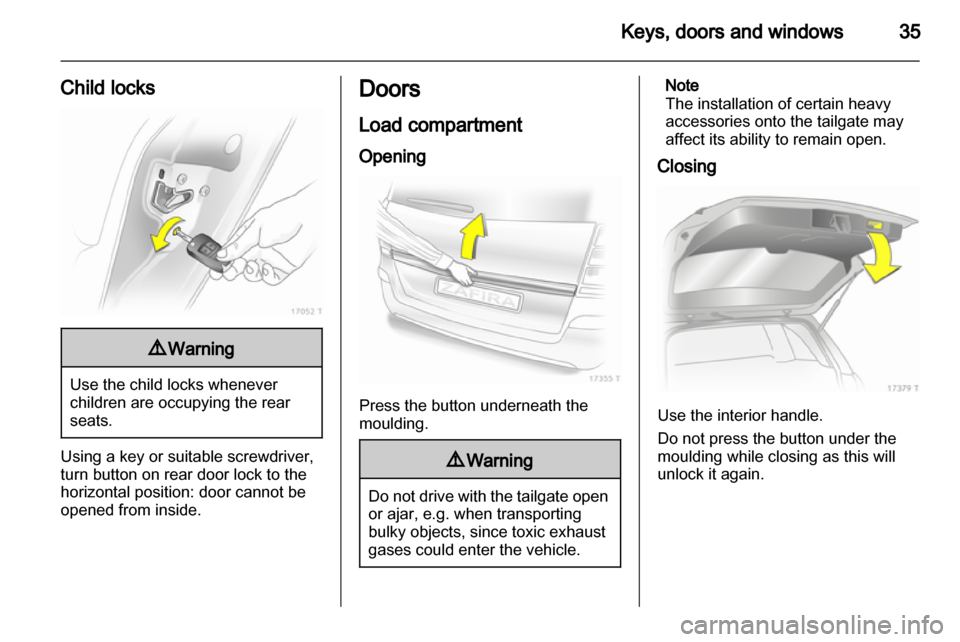 OPEL ZAFIRA 2010  Owners Manual 