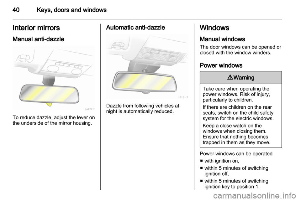 OPEL ZAFIRA 2010  Owners Manual 