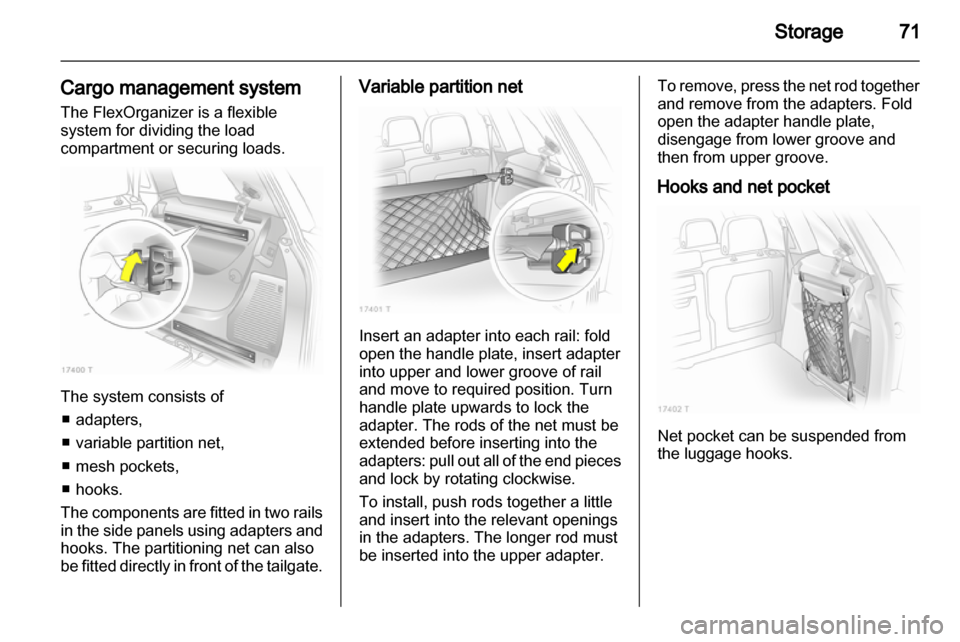 OPEL ZAFIRA 2010  Owners Manual 