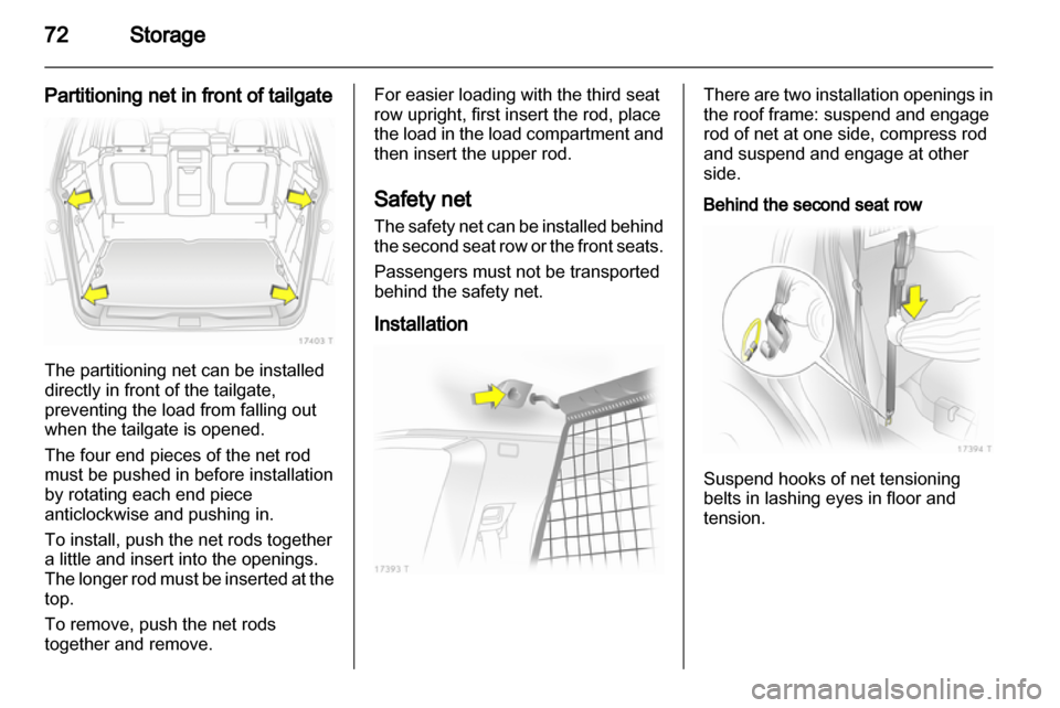 OPEL ZAFIRA 2010  Owners Manual 