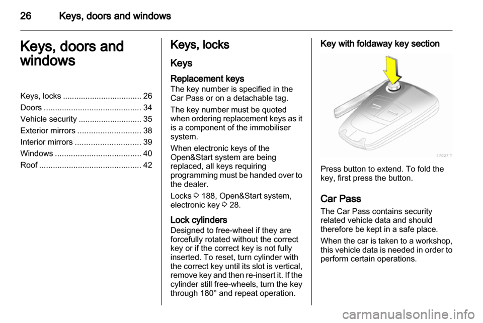 OPEL ZAFIRA 2010.5  Owners Manual 